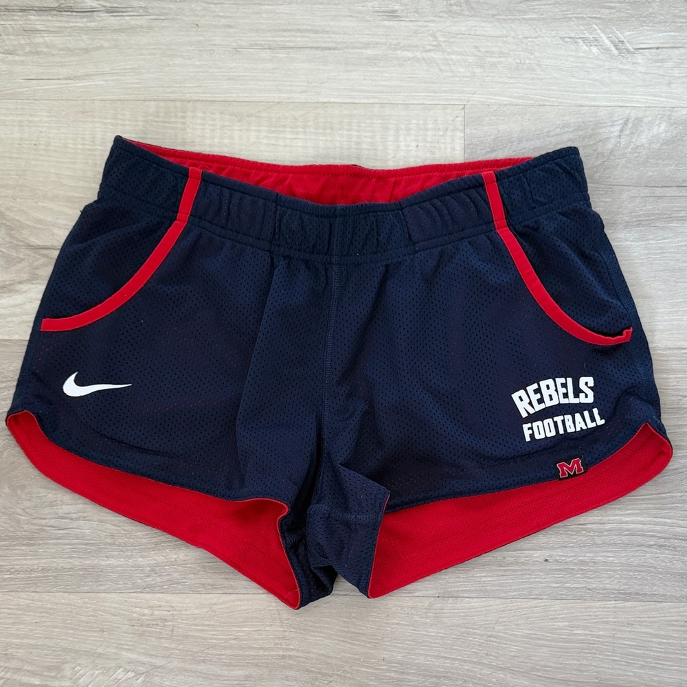 Ole Miss Nike Women's Athletic Shorts Navy and Red